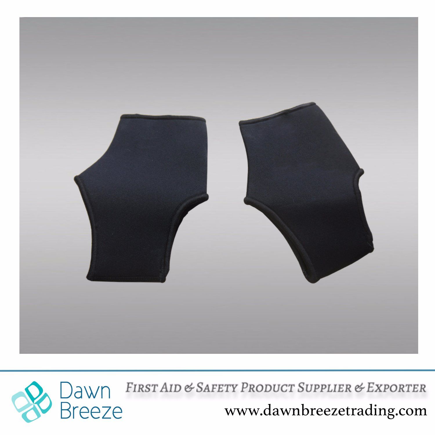 Open Heel Black Neoprene Ankle Support